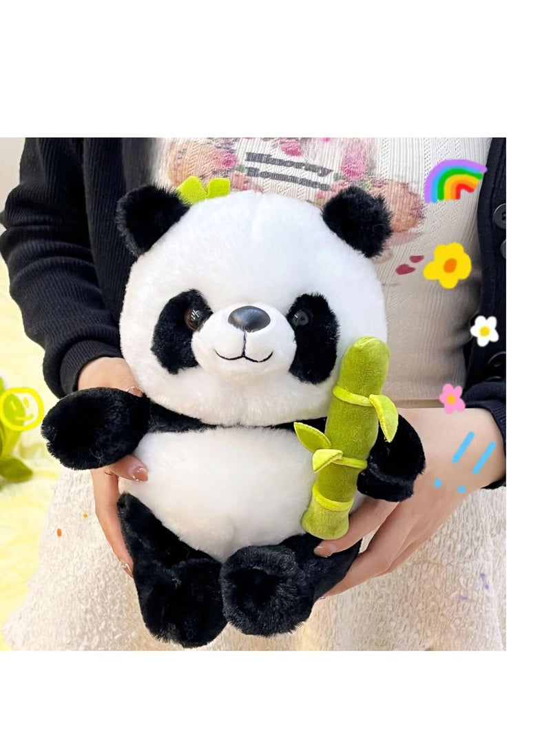Panda Stuffed Animals, 2 In 1 Bamboo Tube Panda Plush And Pillow, Panda Bear Plush Toys With Bamboo Stuffed Panda Plushies For Boys And Girls