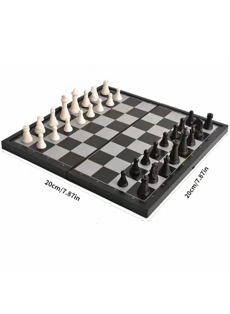 International Chess Folding Magnetic Plastic Chessboard Board Game Portable Kid Toy Portable Set 20cm
