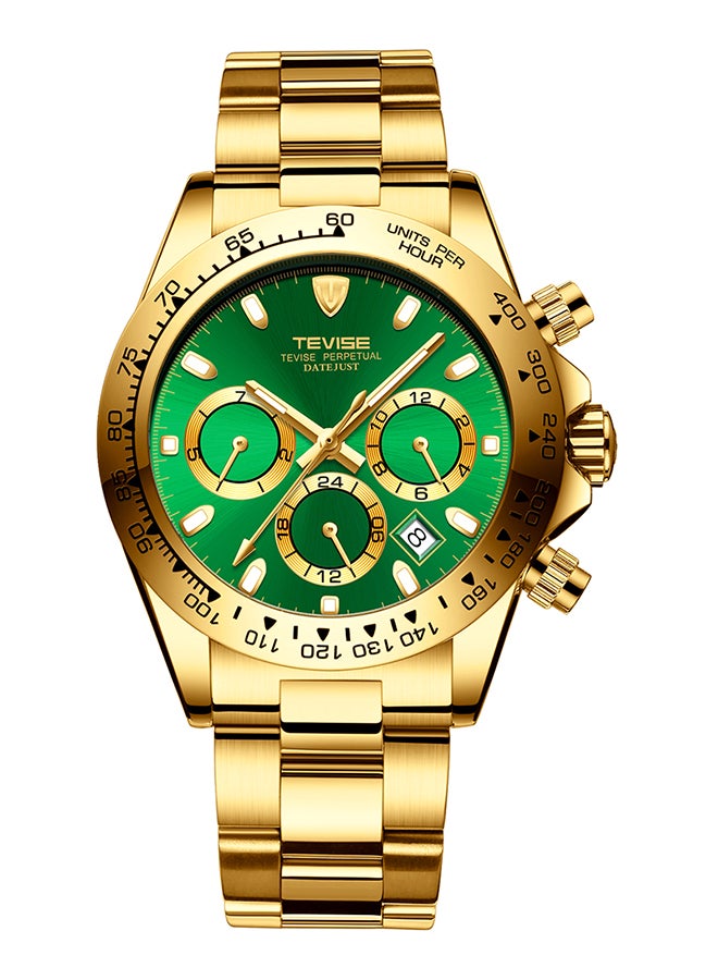 men Stainless Steel Band Chronograph Wrist Watch