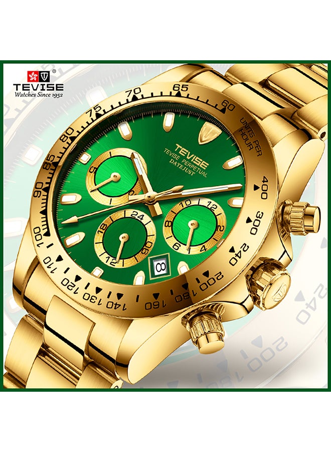 men Stainless Steel Band Chronograph Wrist Watch