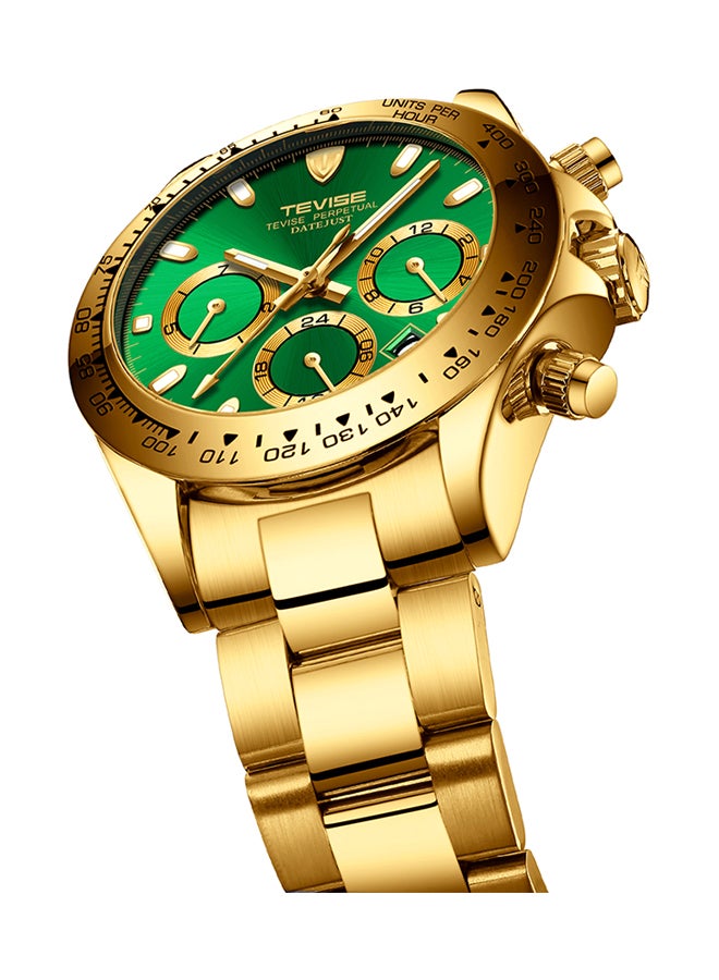 men Stainless Steel Band Chronograph Wrist Watch