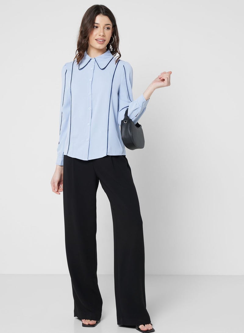 Contrast Piping Detail Shirt