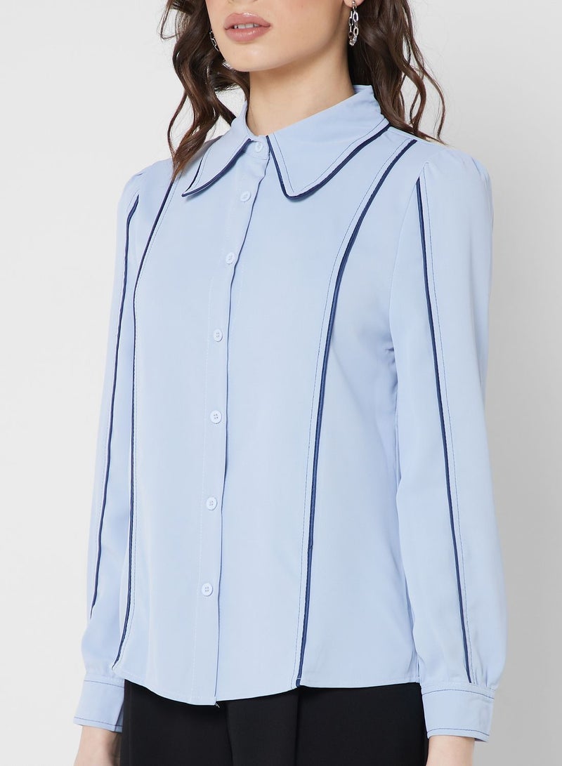 Contrast Piping Detail Shirt