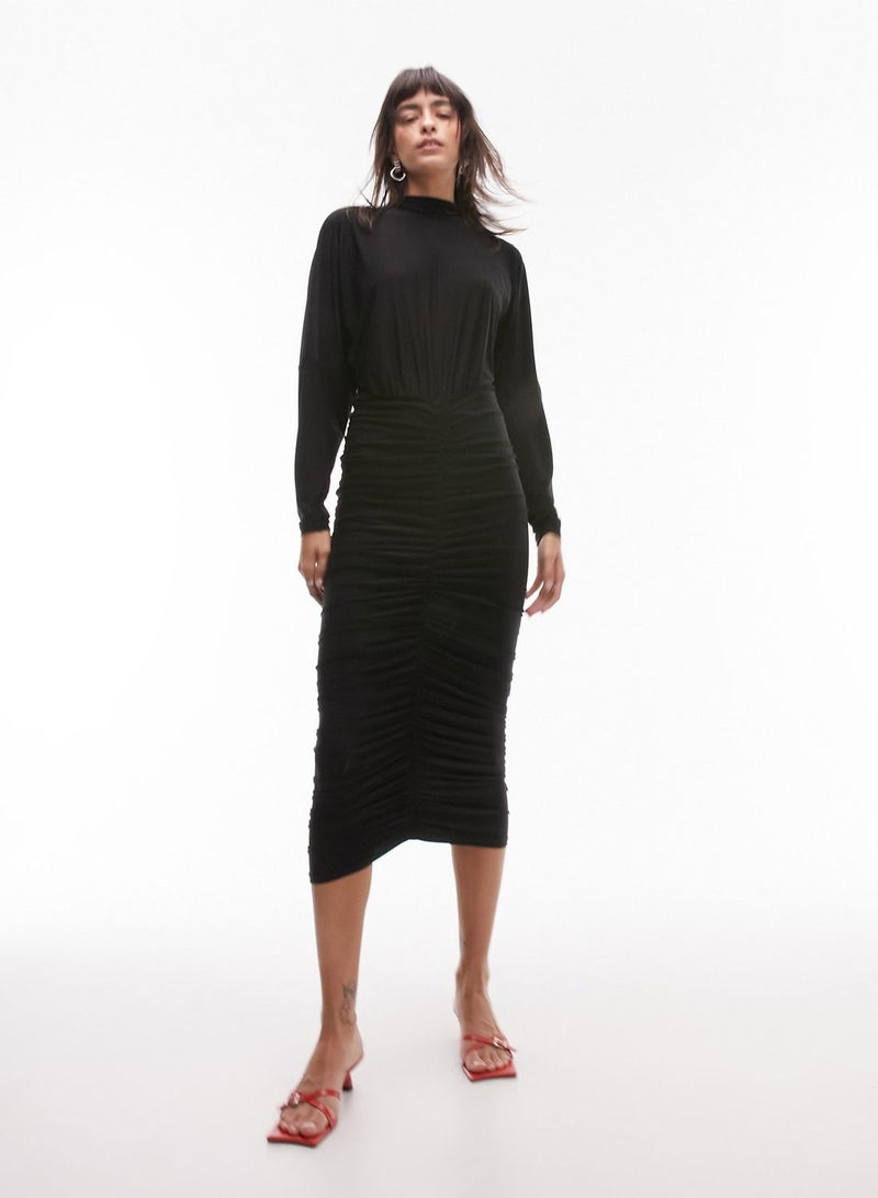 Drape Front Knitted Dress