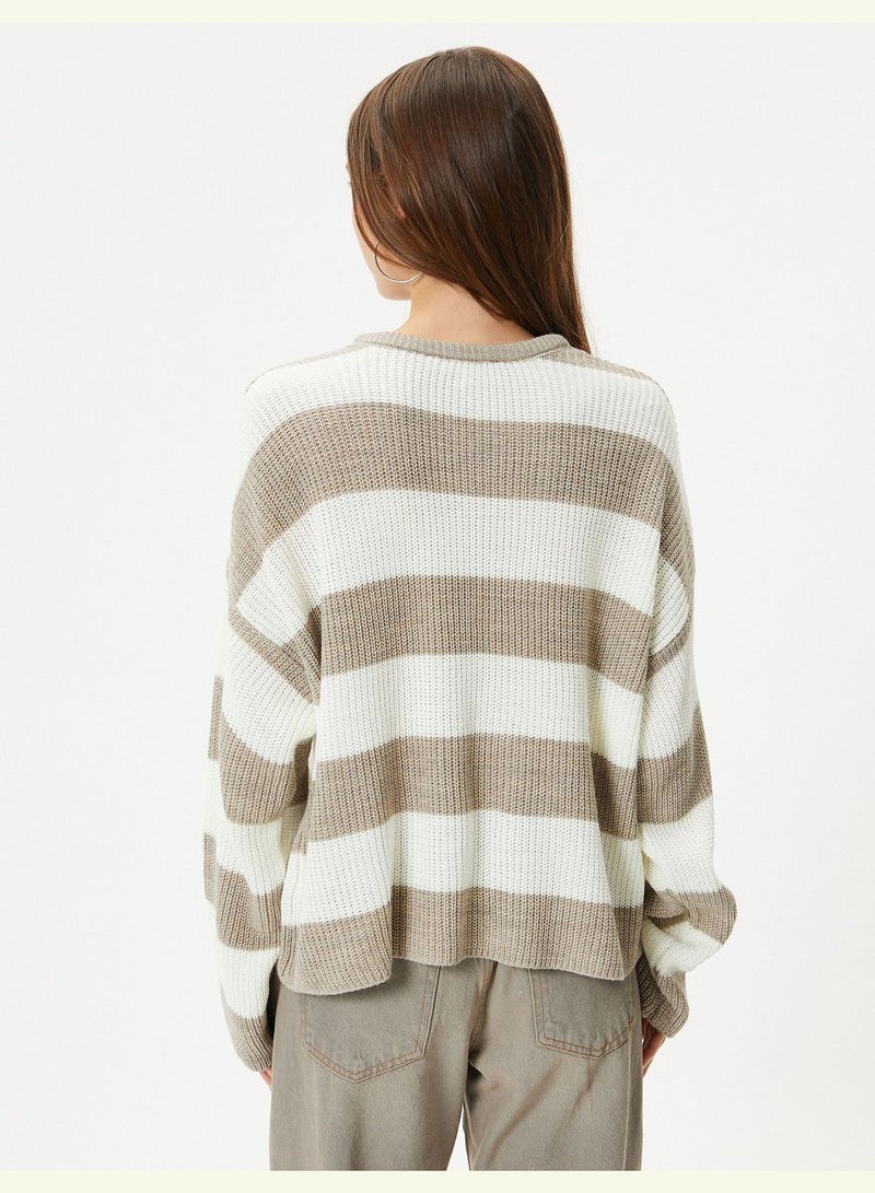 Basic Knit Sweater Long Sleeve Crew Neck