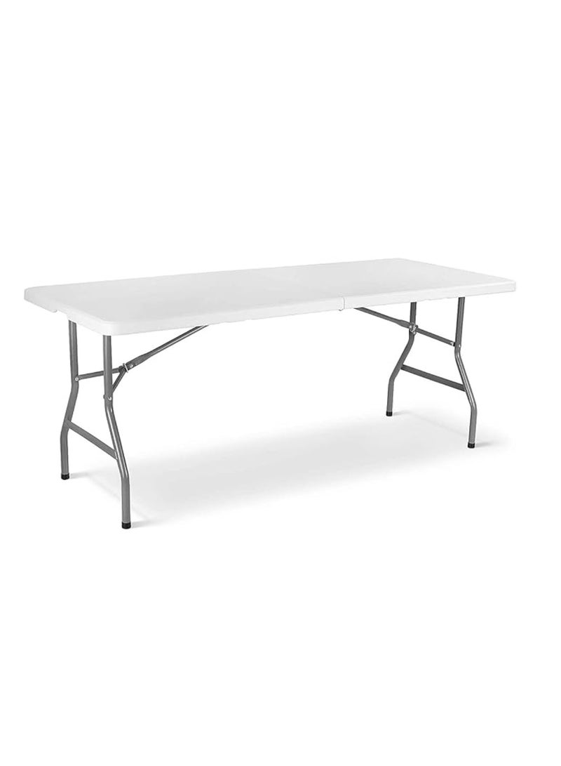 Heavy Duty Foldable Table Ideal For Crafts, Outdoor Events, Picnic Table, BBQ Party, Camping Table, Convenient to Carry With Handle, Lightweight, Portable Table 180X74X74CM Folding Table
