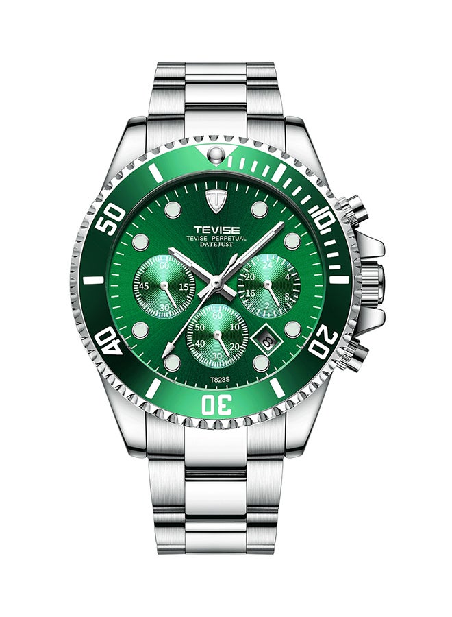 men Sport Stainless Steel Band Analog Watch