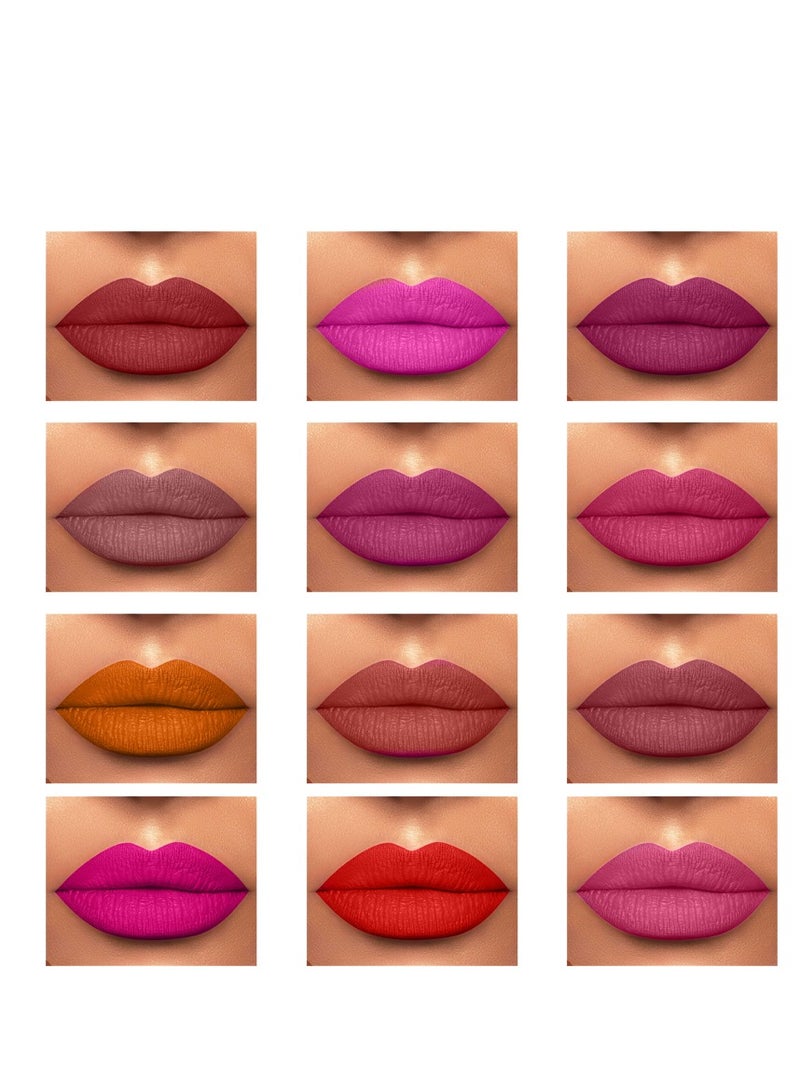 12 Color Lip Palette by Ferrarucci