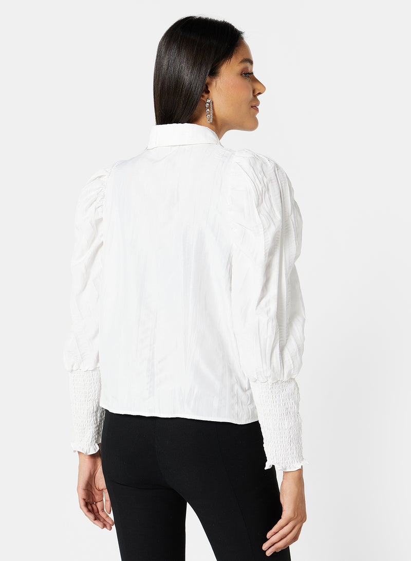 Puff Sleeve Shirt Ivory