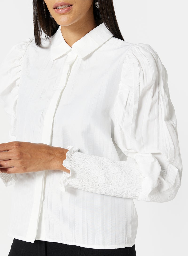 Puff Sleeve Shirt Ivory