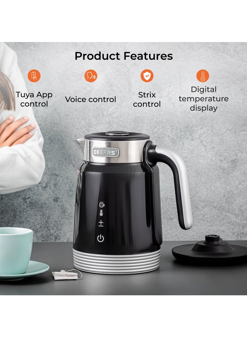 Smart Stainless Steel Kettle with Auto Boiling Shut-Off 1.7 L 2200 W GK38034 Black