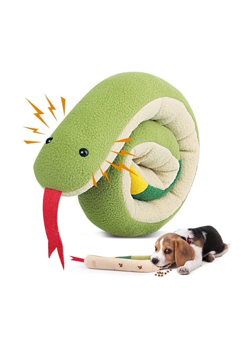 Dog Toy, Enrichment Snuffle Puzzle for Boredom & Stress Release, Snake Snacker Stuffed Chew Toy for Foraging Instincts Training, Small Medium Large Breeds, A Great Birthday Gift(1 Pack)
