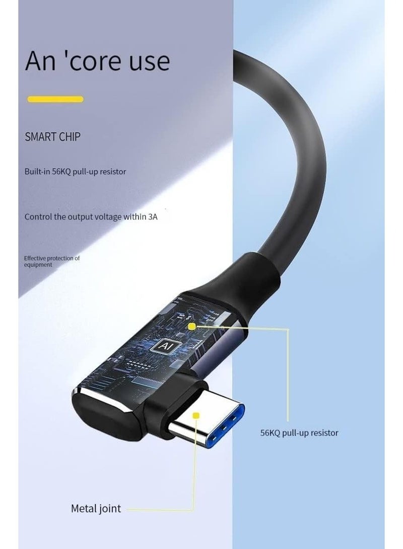 Link Cable 3M Compatible with Meta Quest Pro/Oculus Quest 2 Accessories and PC/Steam VR, High Speed PC Data Transfer, USB 3.0 to USB C Cable for VR Headset and Gaming PC