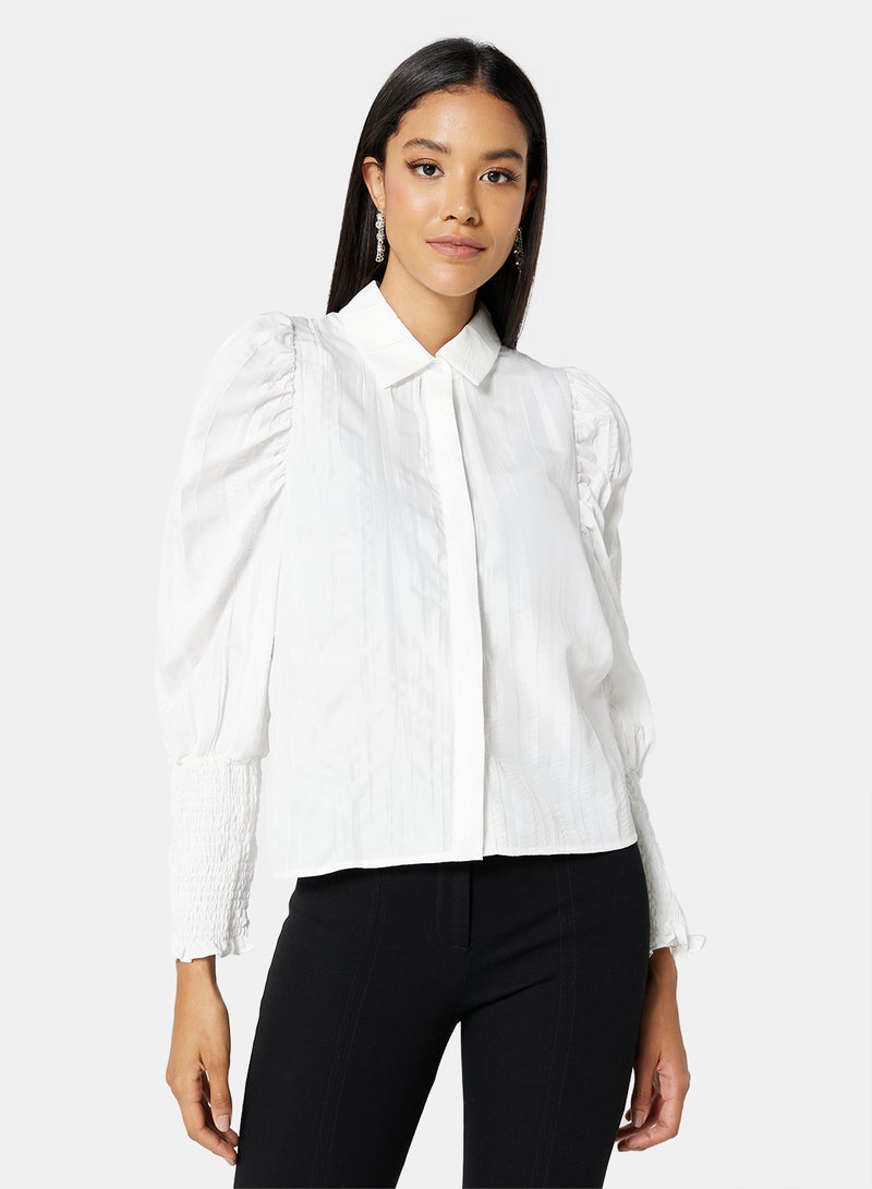 Puff Sleeve Shirt Ivory