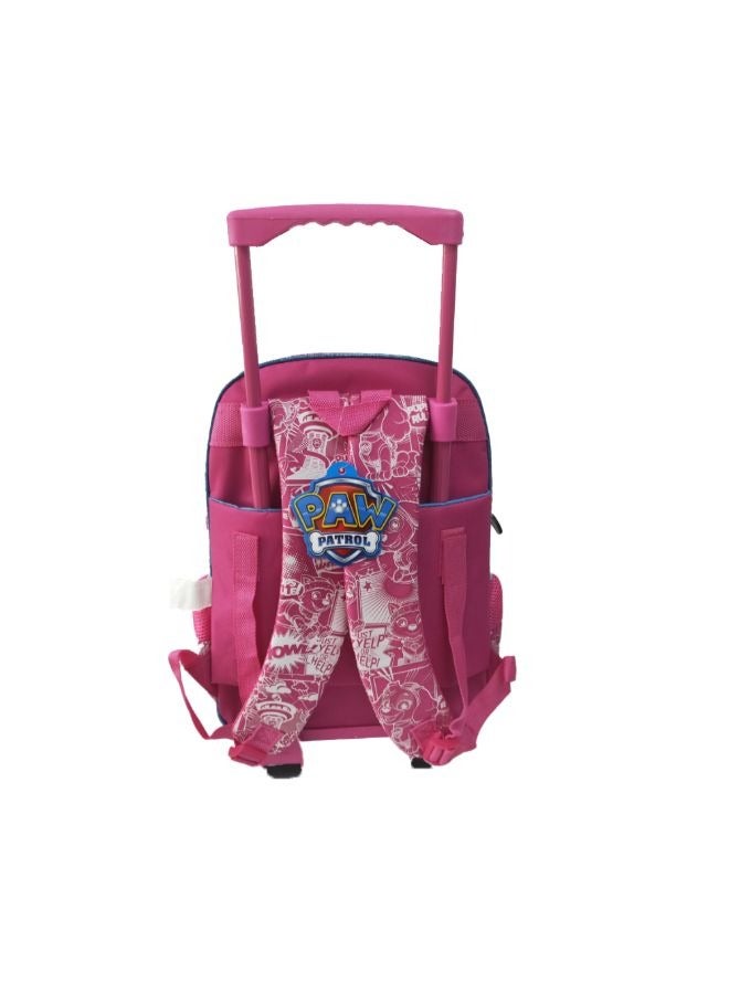 School Trolley Bag Multicolor Polyester 16 Inch Set Of 1