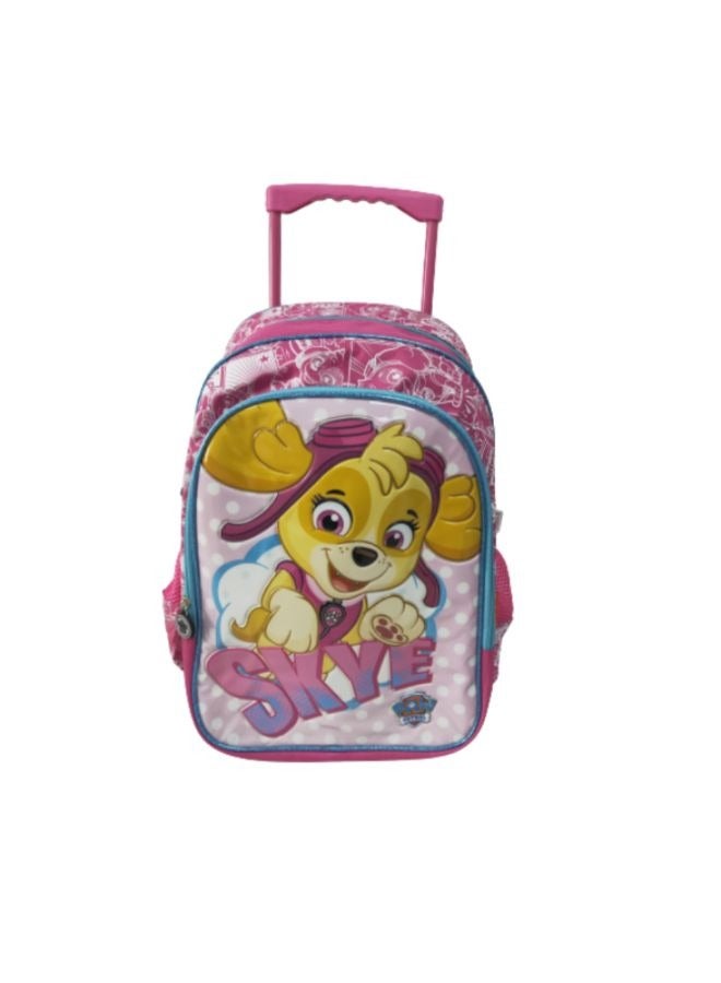 School Trolley Bag Multicolor Polyester 16 Inch Set Of 1