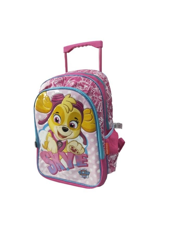 School Trolley Bag Multicolor Polyester 16 Inch Set Of 1