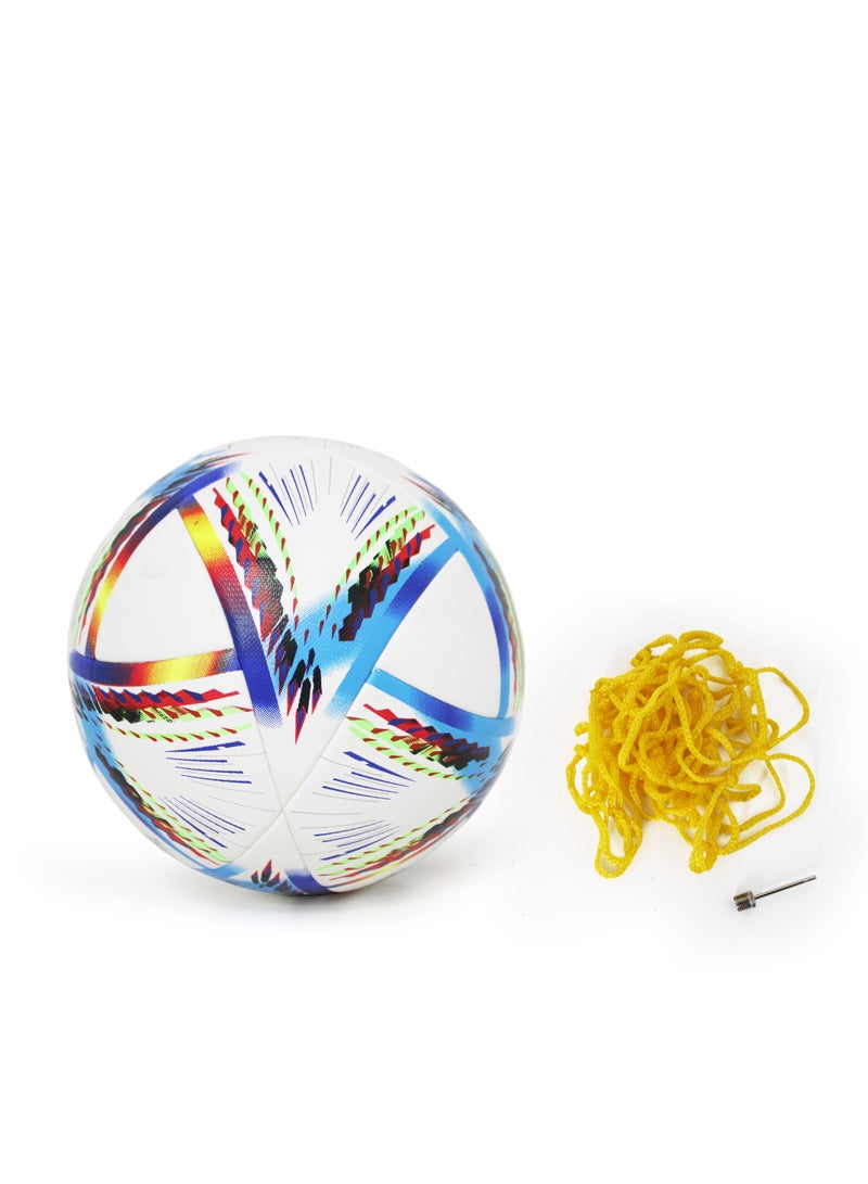 Football Soccer Ball Size 5 Training Ball with Net and Needle - Prolonged Air Retention