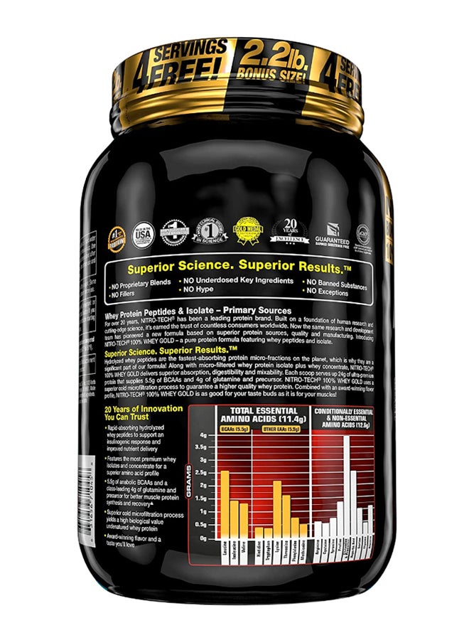 Nitro Tech Whey Gold Protein  Double Rich Chocolate  1.02 Kg