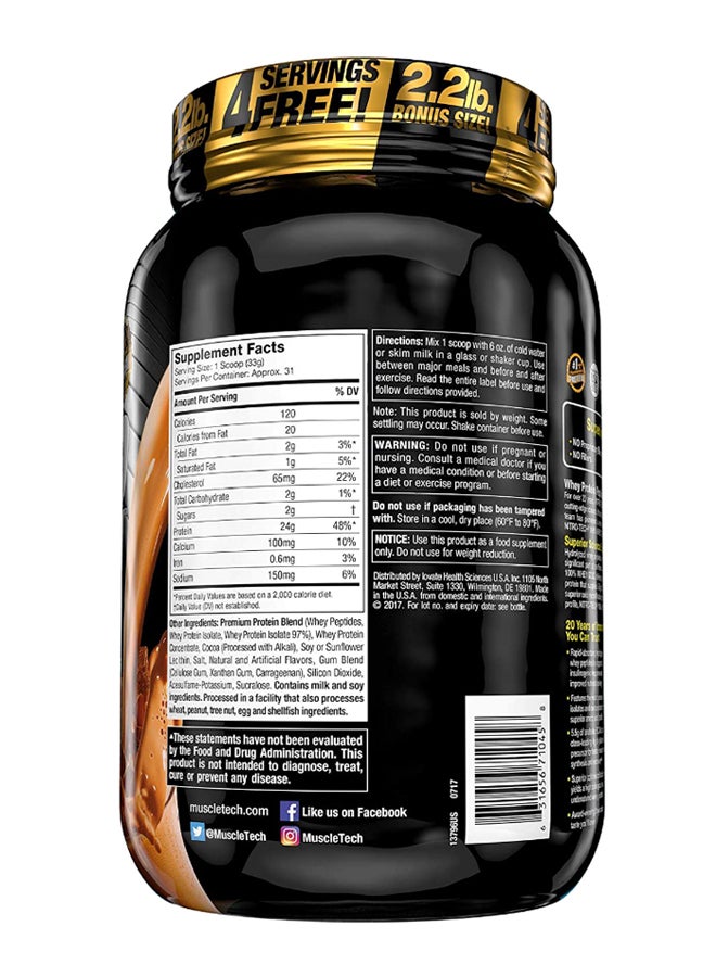 Nitro Tech Whey Gold Protein  Double Rich Chocolate  1.02 Kg