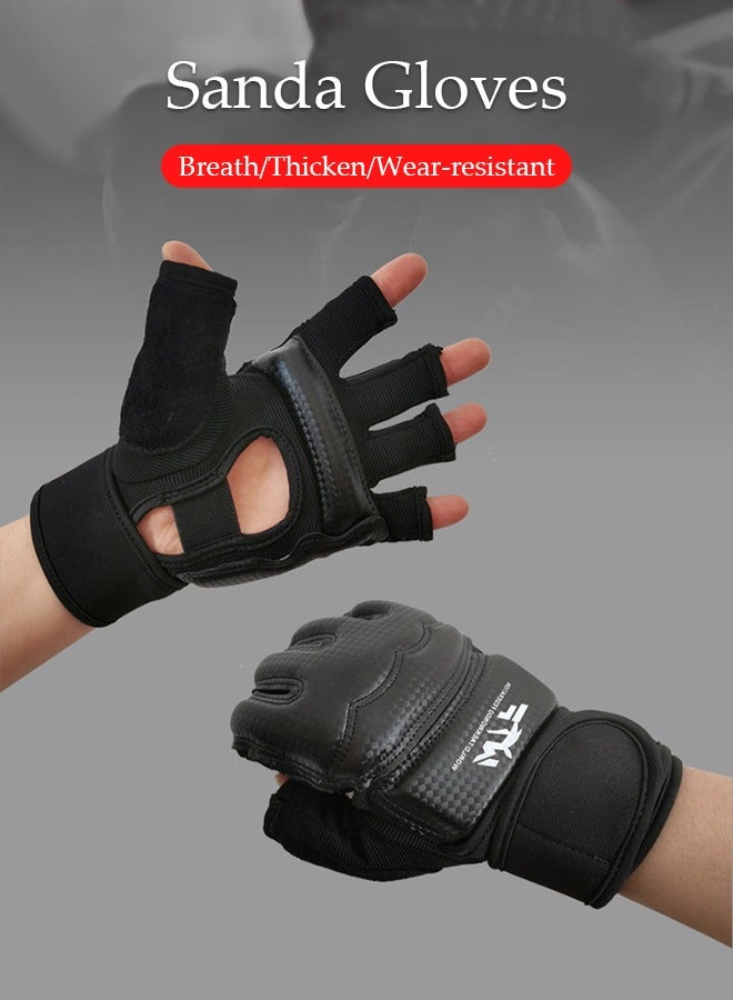 Sanda Set Taekwondo Gloves Protective Gear Adult Hand Protective Boxing Gloves Taekwondo Protective Gear Training Camp Karate