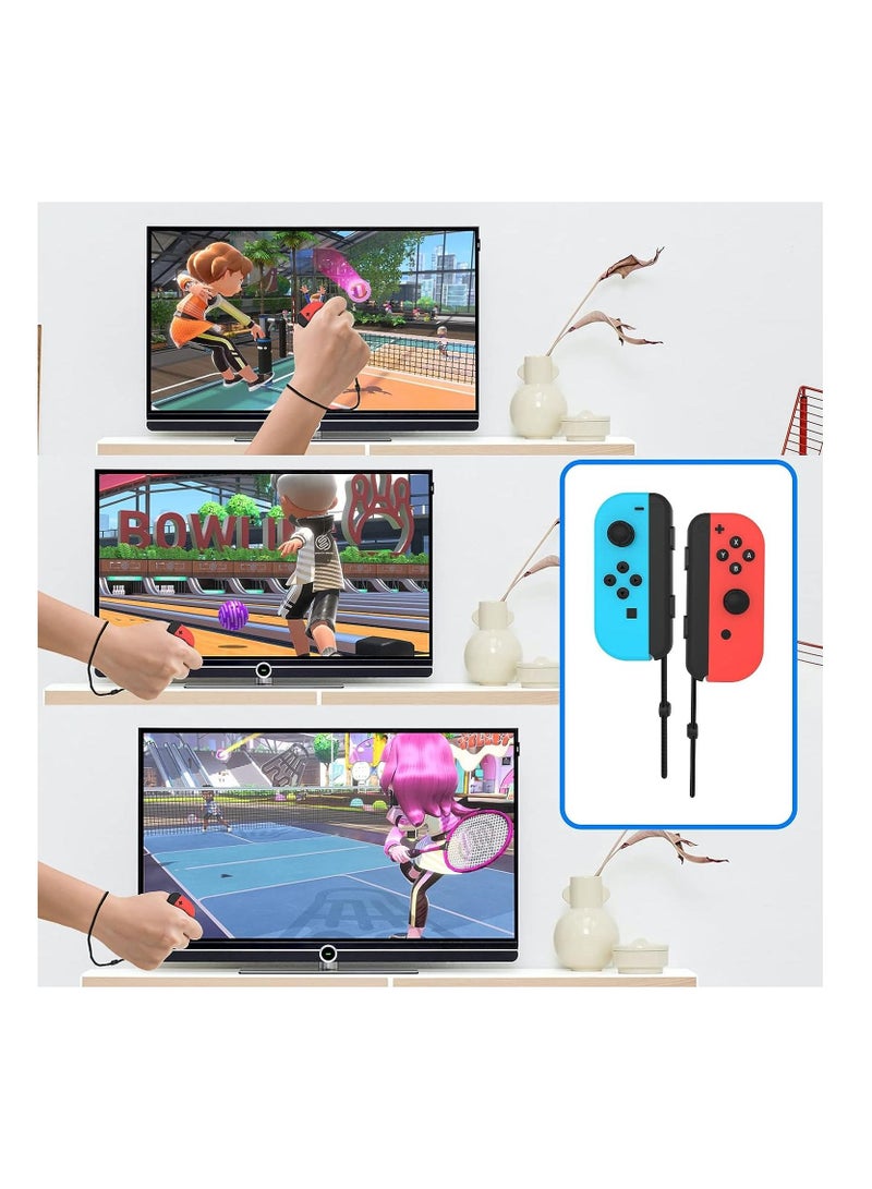 9 IN 1 Game Accessory Kits For Nintendo Switch Sports 2022,For Switch Joy-Con, Mario Tennis Ace Rackets +Golf Clubs for Mario Golf Super Rush Leg Straps for Ring Fit Adventure and Chambara Game Sword