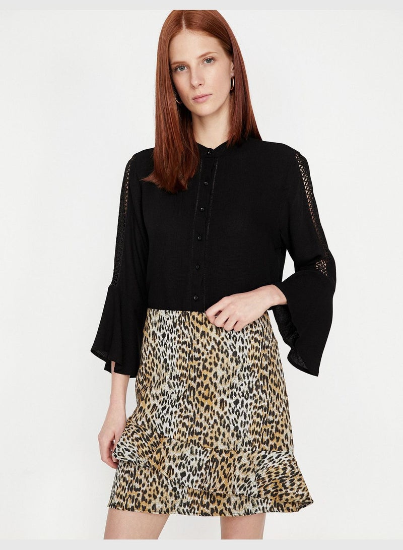 Leopard Patterned Skirt