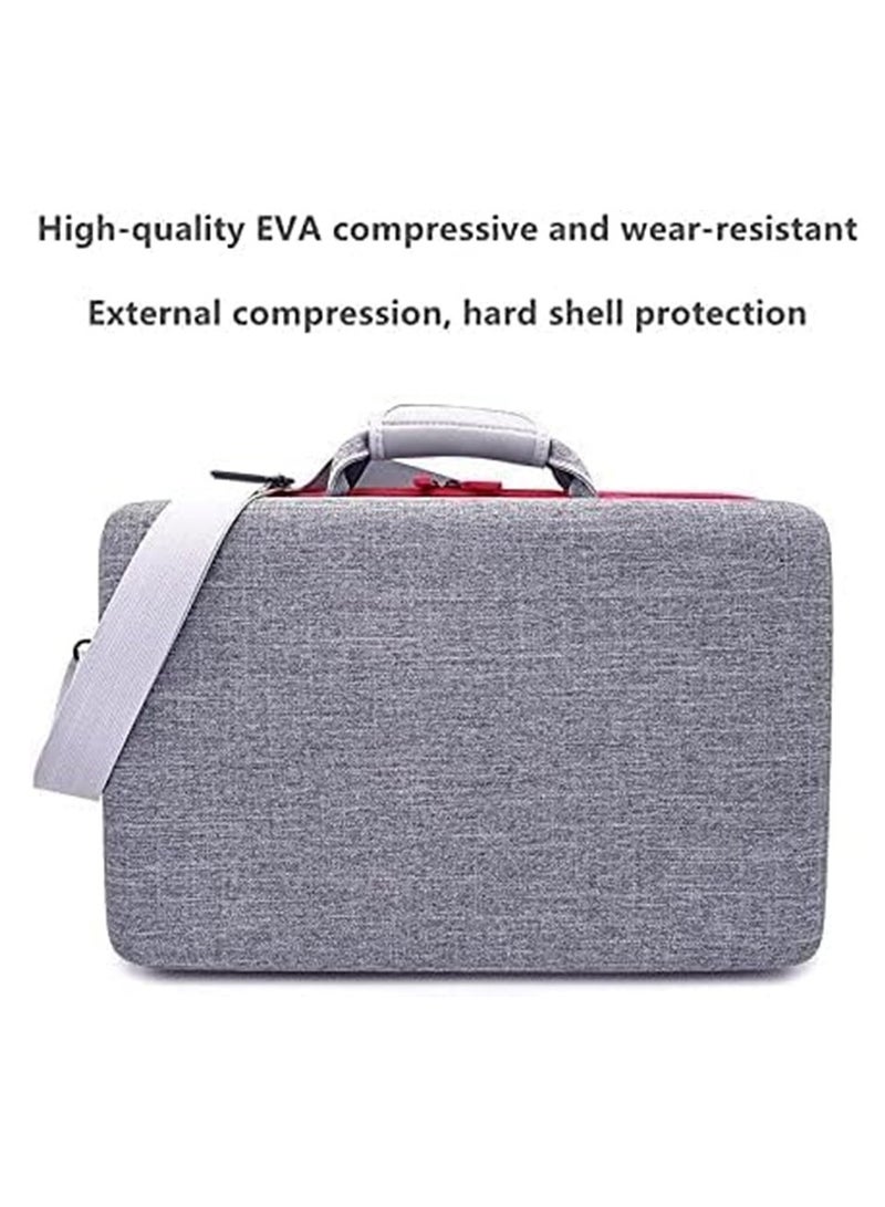 Storage Bag For PS5-Shockproof Hard Shell Bag- Luxury Waterproof Shoulder Bag For Playstation 5,Console & Accessories Storage Organizer (gray)
