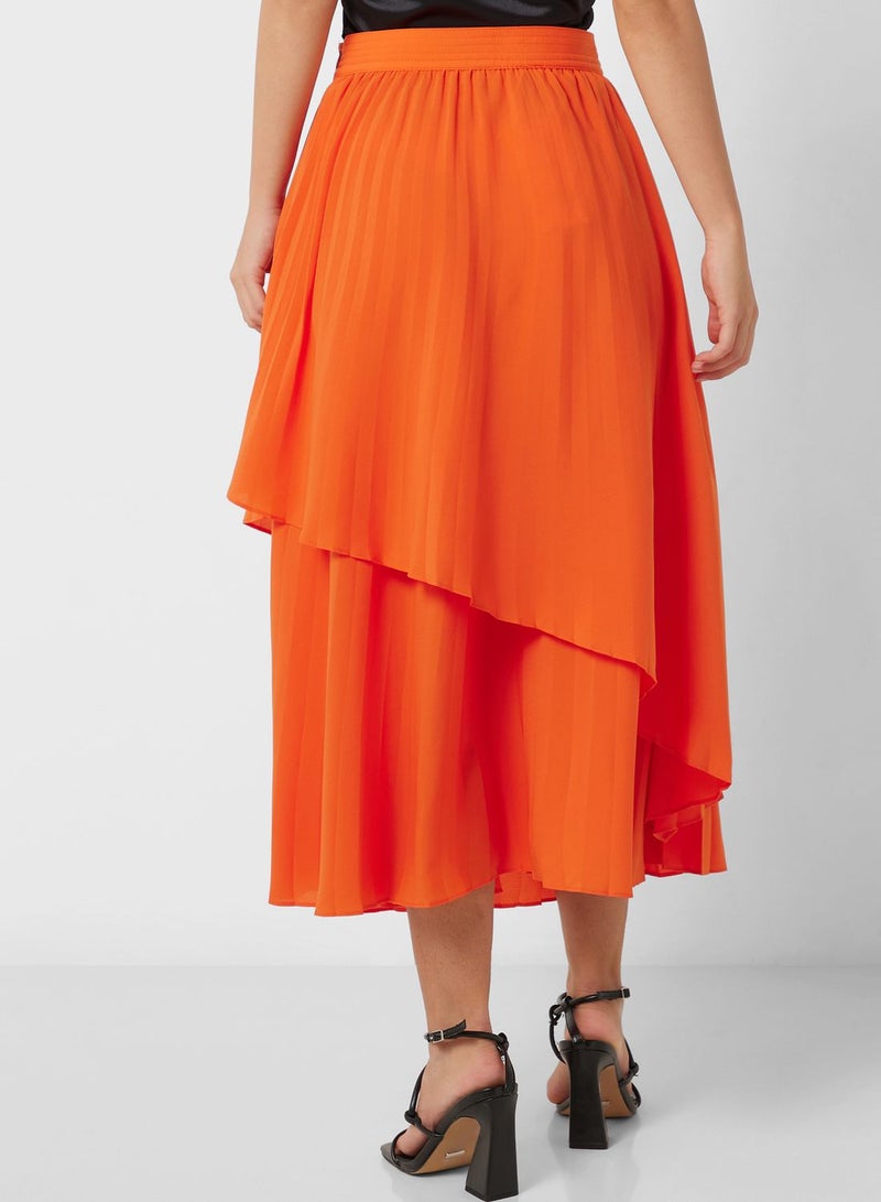 High Waist Pleated Skirt