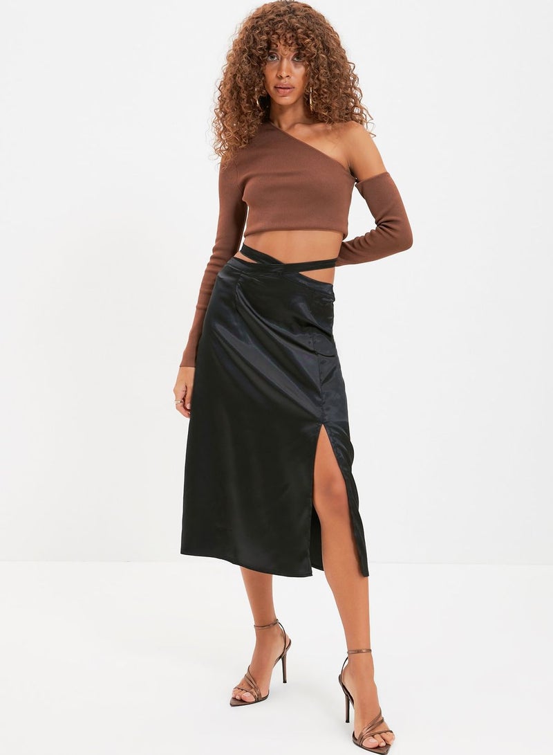 Side Split Midi Skirt