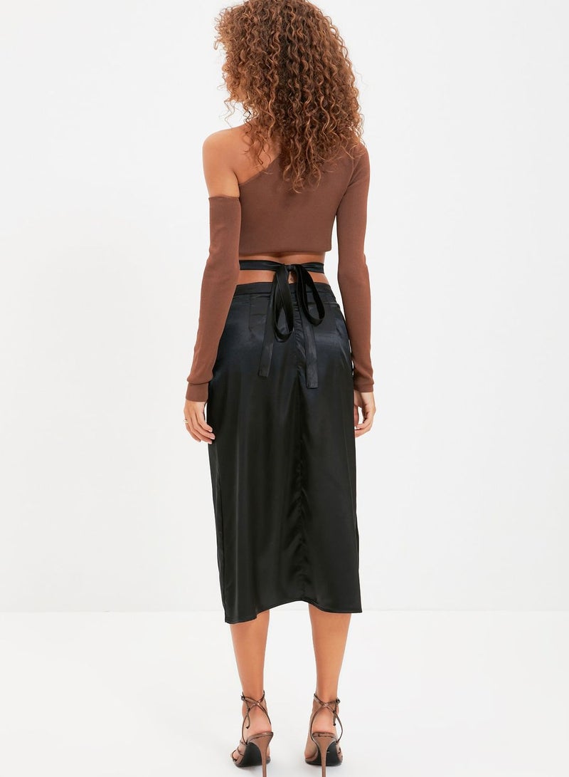 Side Split Midi Skirt