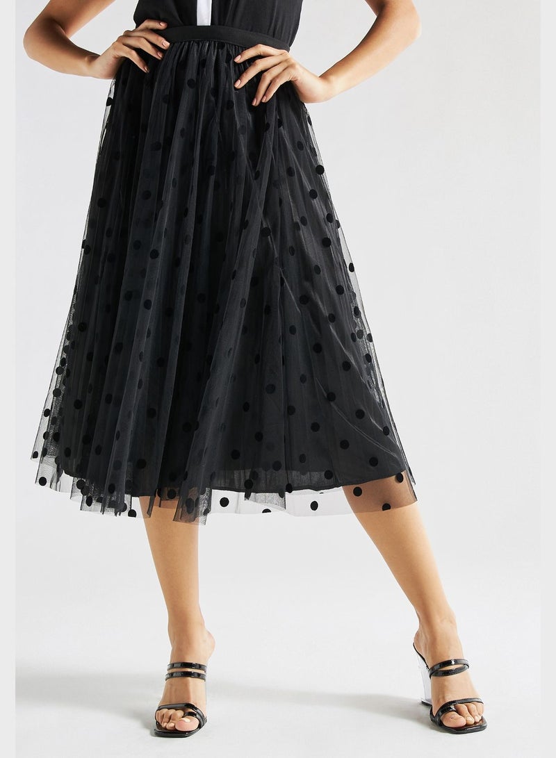 Pleated High Waist Skirt