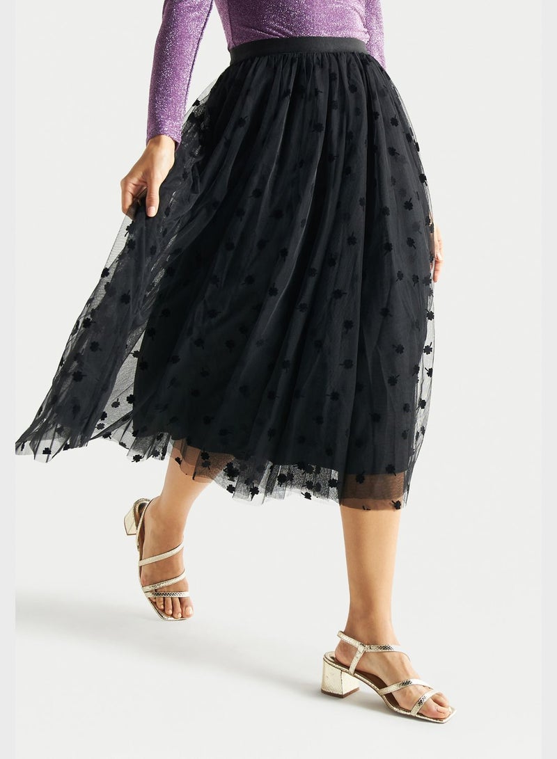 Pleated High Waist Skirt