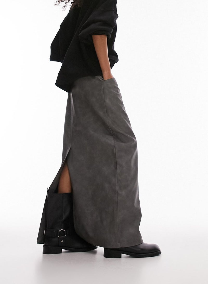 Belted Pocket Detail Skirt