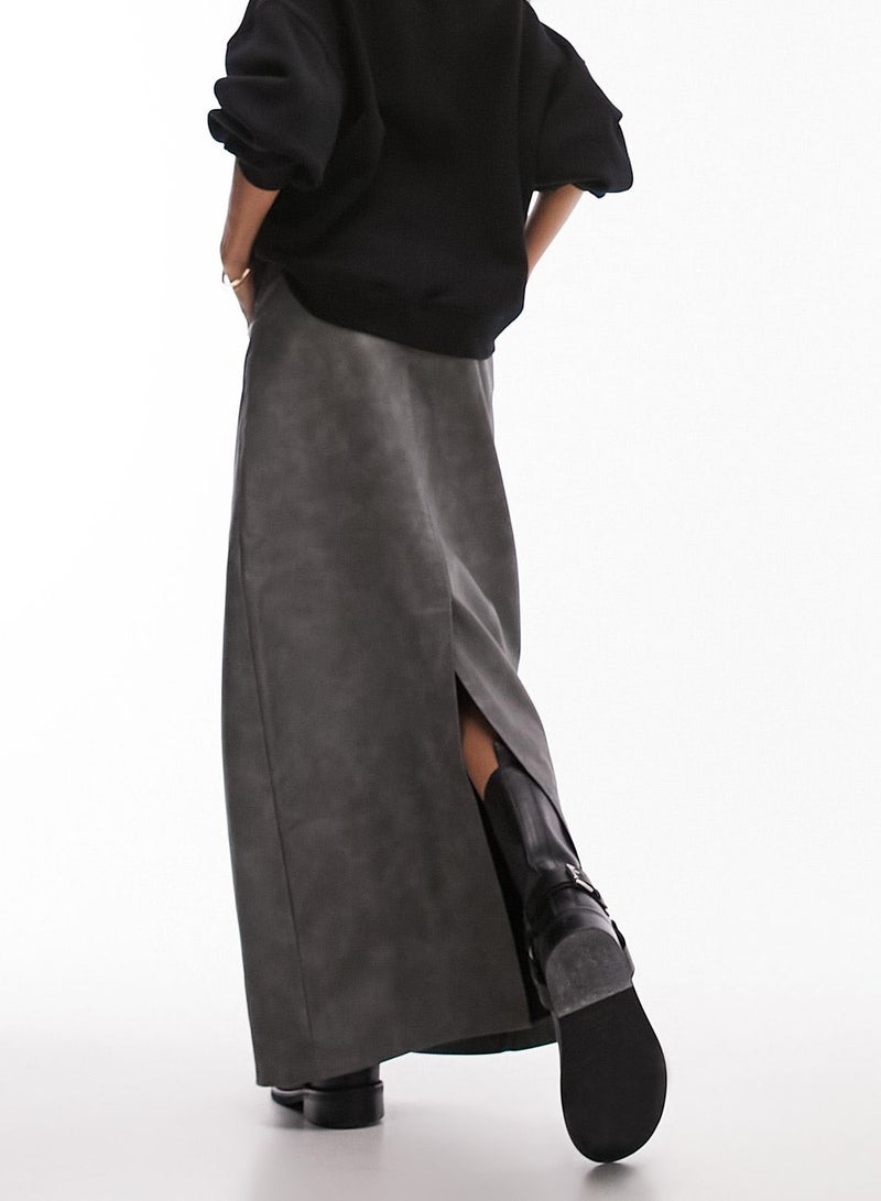 Belted Pocket Detail Skirt