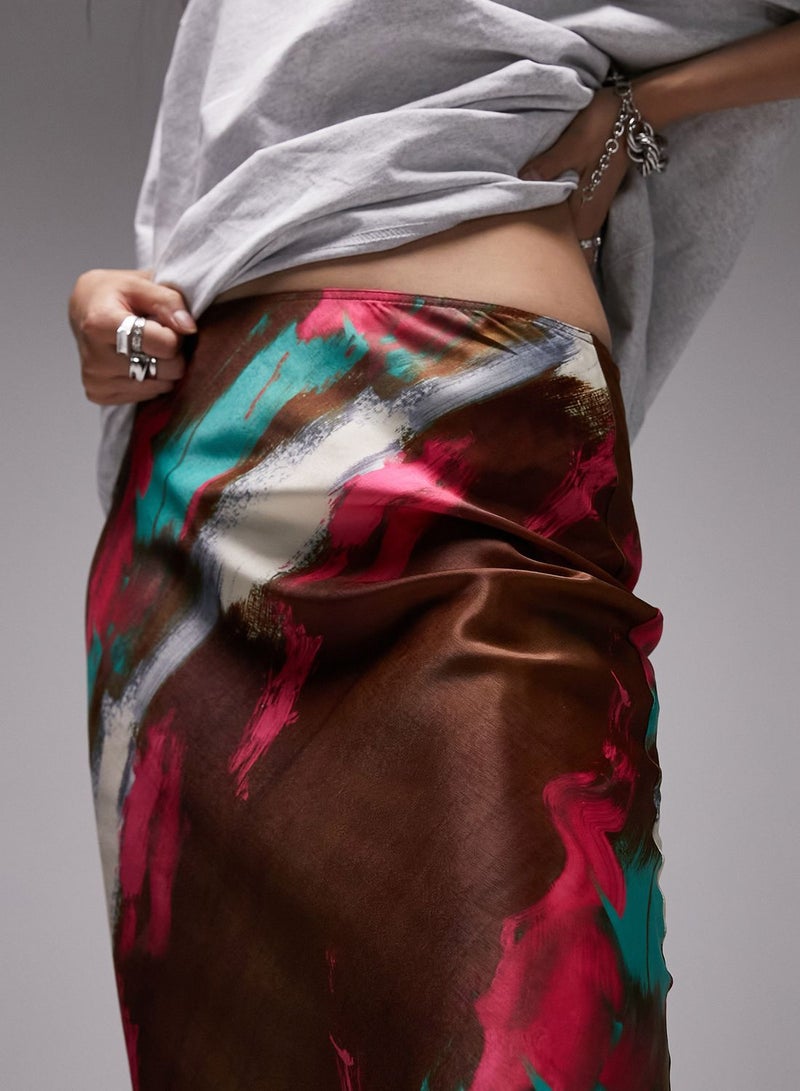 Printed High Waist Skirt