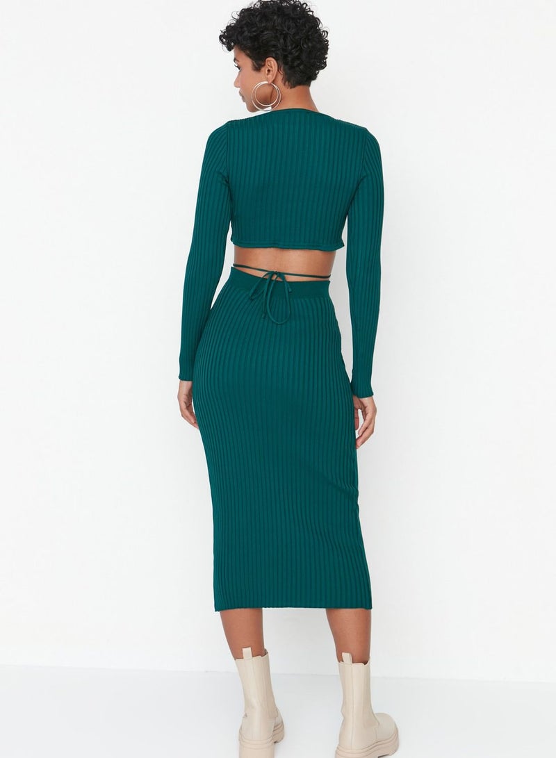 Ribbed Crop Top & Skirt Set