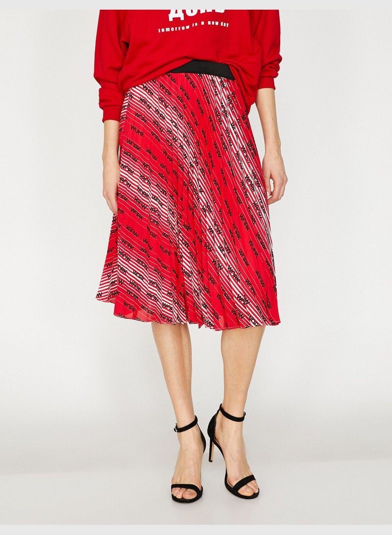 Letter Printed Skirt