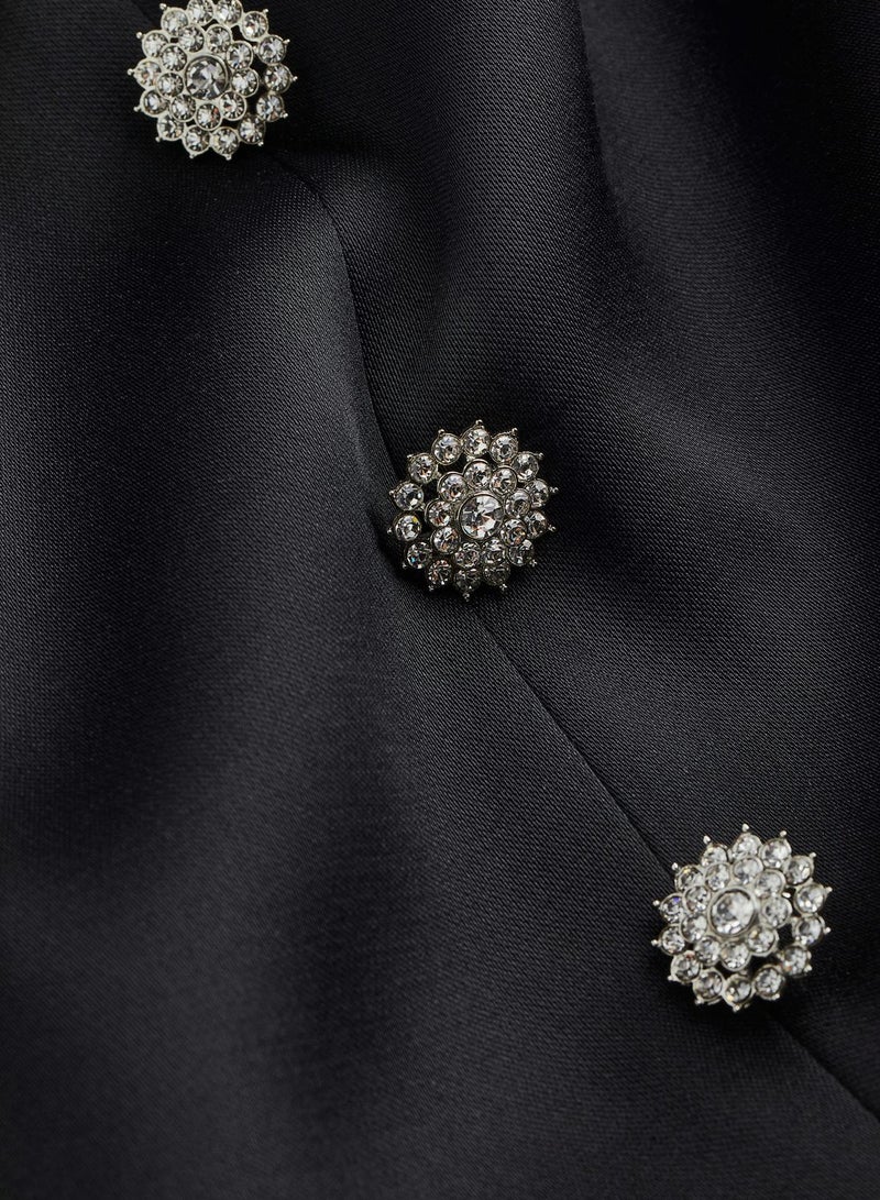 Button Detail Mini Skirt