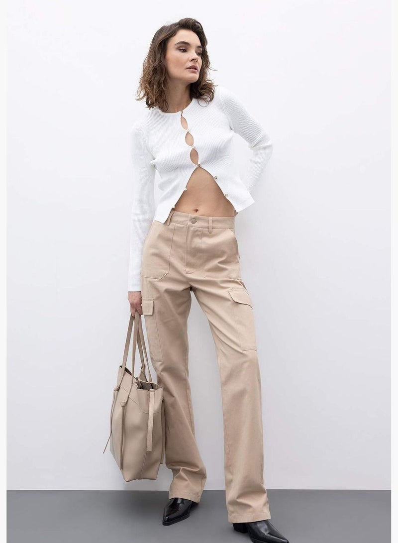 Woman Cargo Fit Woven Trousers