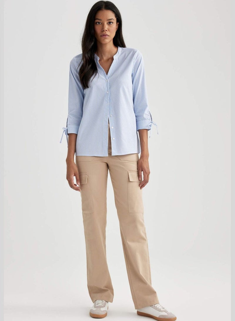 Woman Cargo Fit Woven Trousers