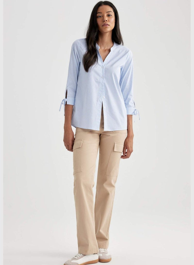 Woman Cargo Fit Woven Trousers