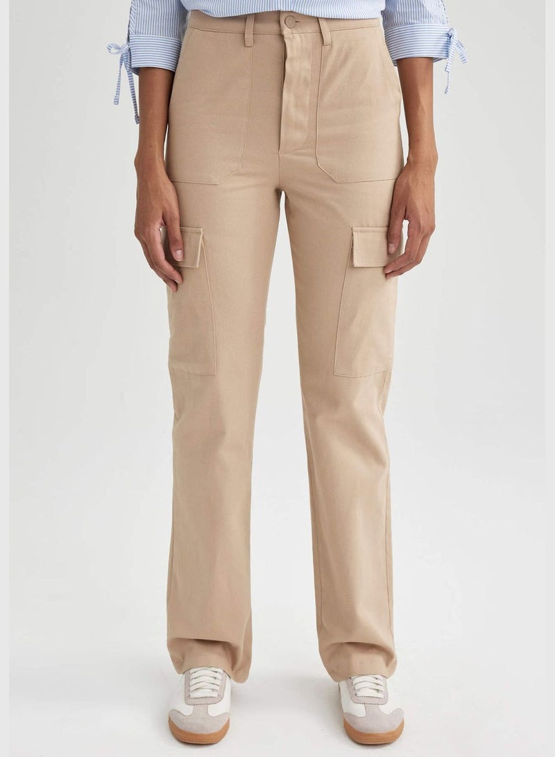 Woman Cargo Fit Woven Trousers