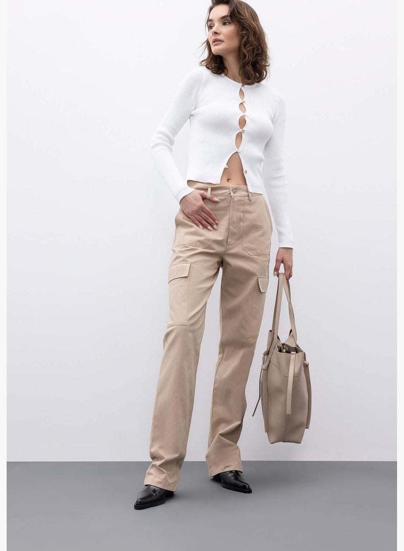 Woman Cargo Fit Woven Trousers