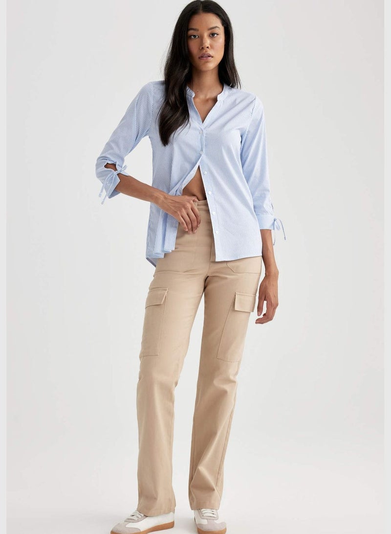 Woman Cargo Fit Woven Trousers