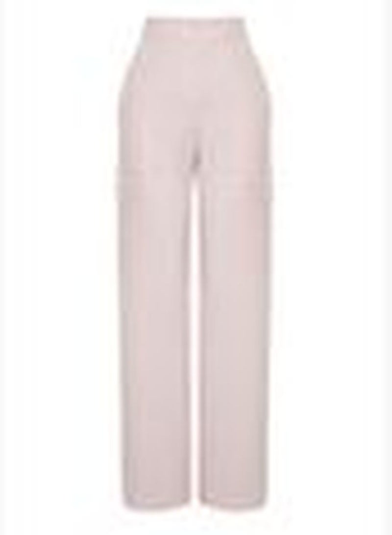 Pink Cargo Wide Leg Contrast Stitch Detail Woven Trousers TWOSS21PL0288