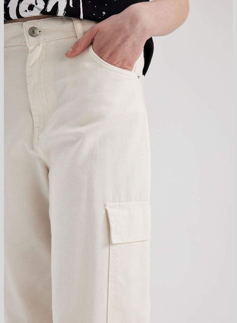 Woman Paperbag Cargo Woven Trousers