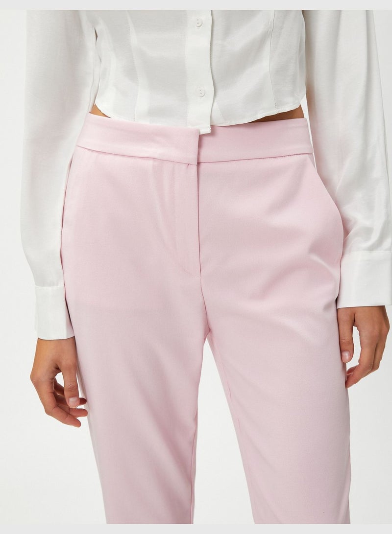 Basic Cigarette Trousers with Pocket