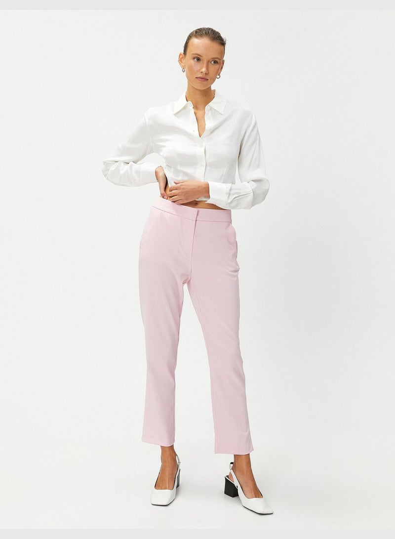 Basic Cigarette Trousers with Pocket