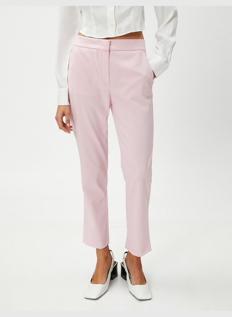 Basic Cigarette Trousers with Pocket